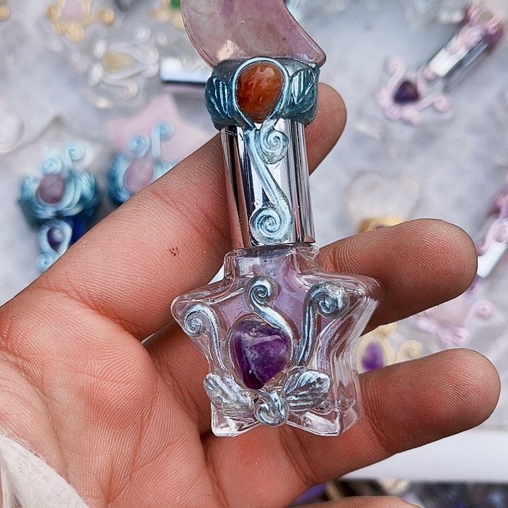 N***g未镶嵌紫晶摆件水晶