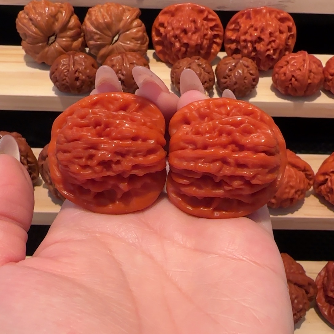 文玩核桃吊坠玉化四座楼40精品2688