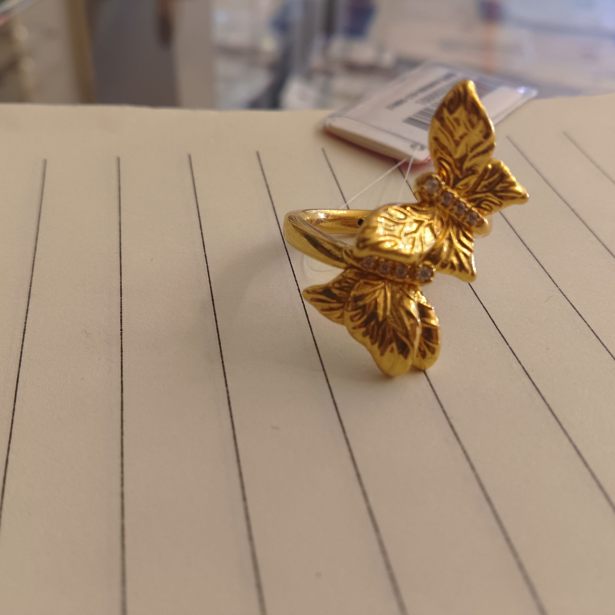 SUNFEEL/赛菲尔蝴蝶黄金戒指