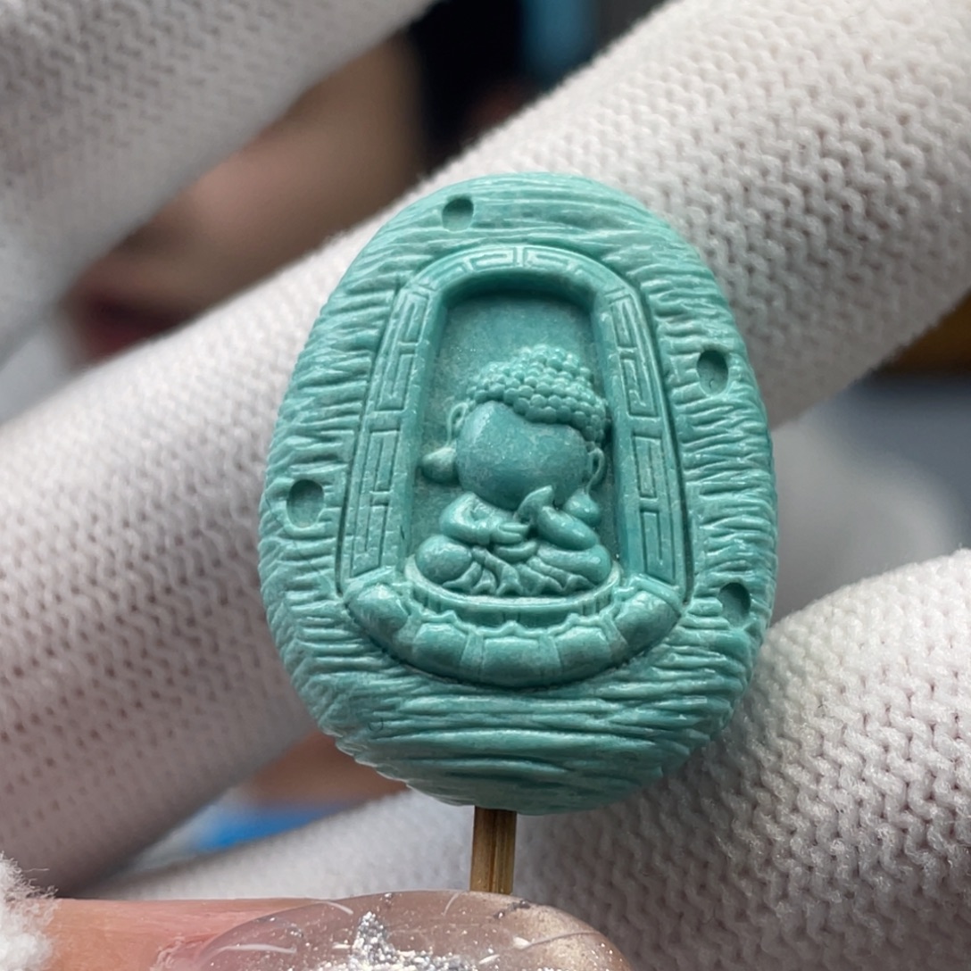 绿松石未镶嵌挂件