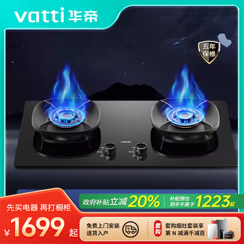 Vatti/华帝i10309家用5.2kw三环火力天然气液化气燃气灶双灶