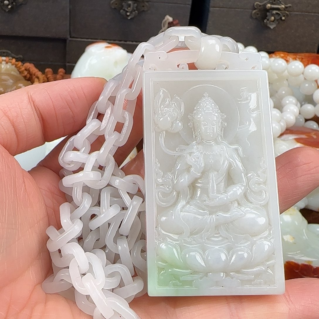 和田玉未镶嵌颈饰