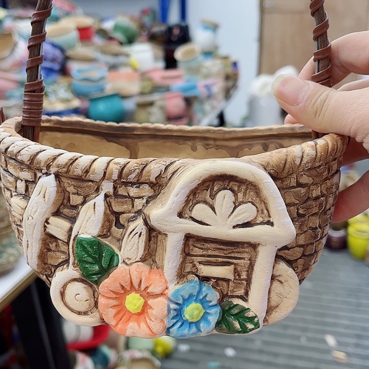 多肉绿植陶瓷花盆9.9包邮，有孔