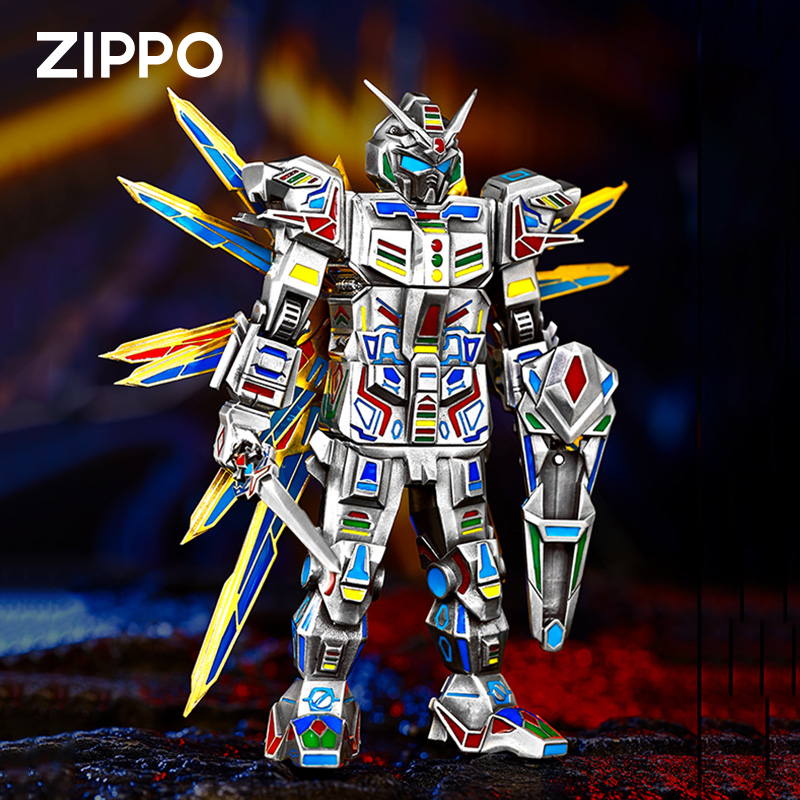 zippo打火机飞翼机甲正品夜光珐琅煤油防风模型送男朋友DYH1X1