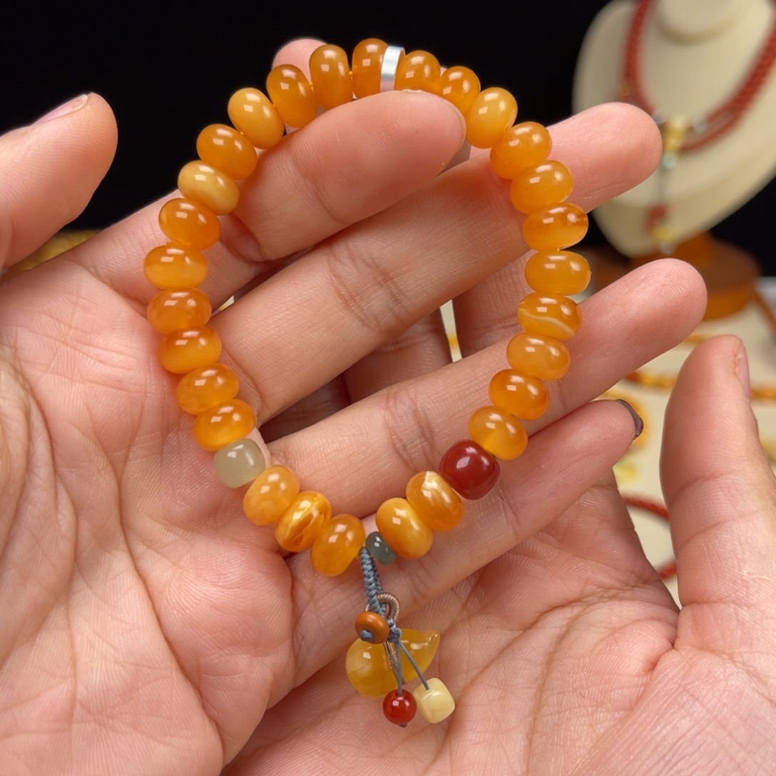 蜜蜡未镶嵌手链蜜蜡