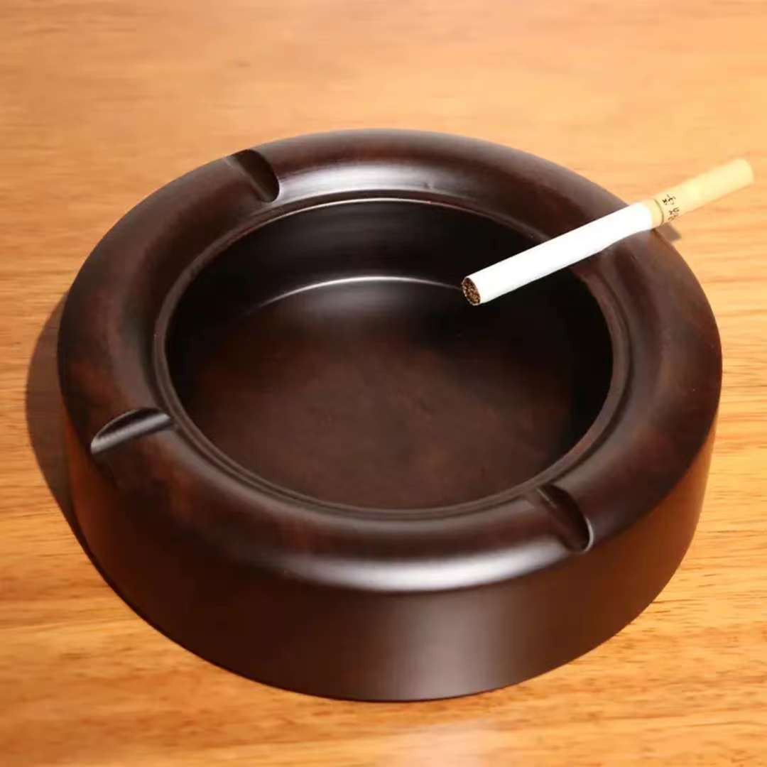 大号烟灰缸轻奢2025新款高档爆款实木适合清仓办公室茶楼客厅家用