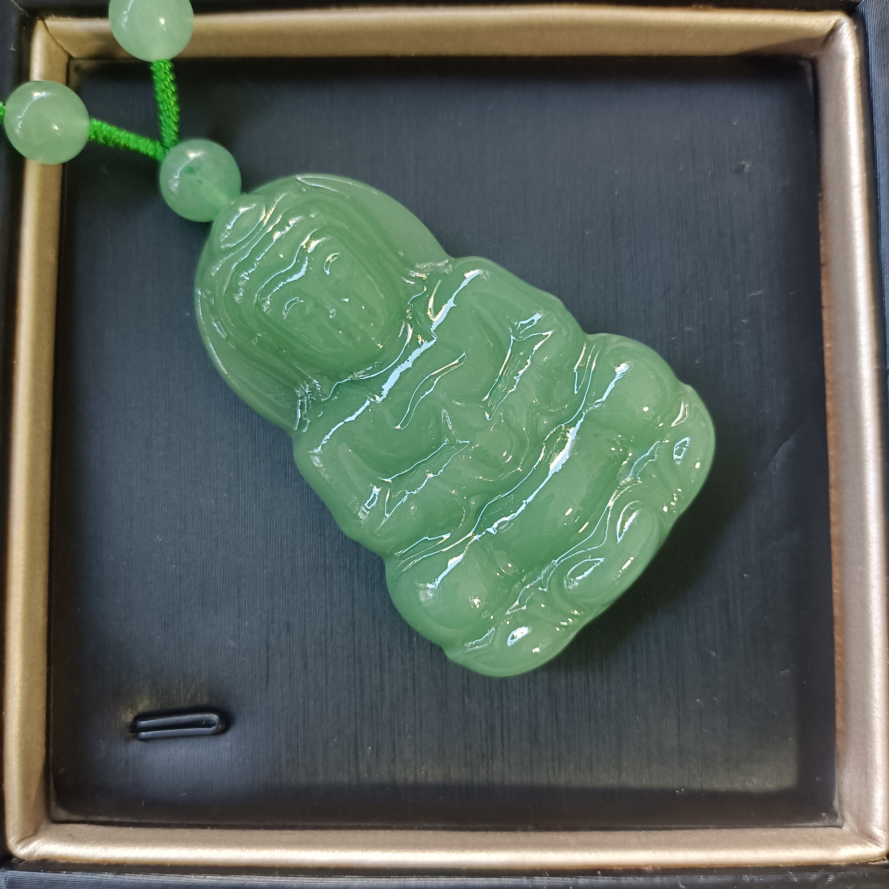 天然东陵玉观音吊坠时尚气质百搭款