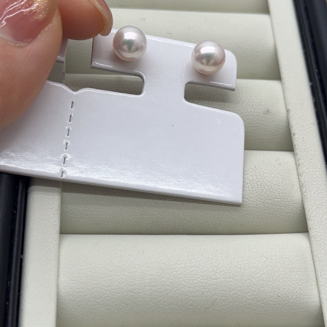 耳饰海水珍珠银S925镶嵌