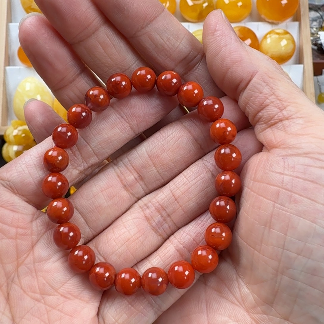 樱***草南红玛瑙未镶嵌手串南红