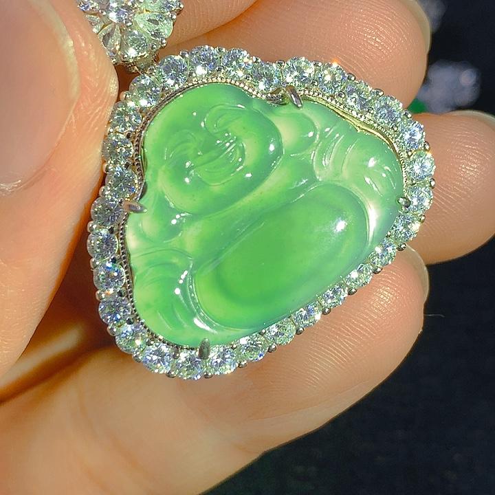 翡翠银S925镶嵌颈饰