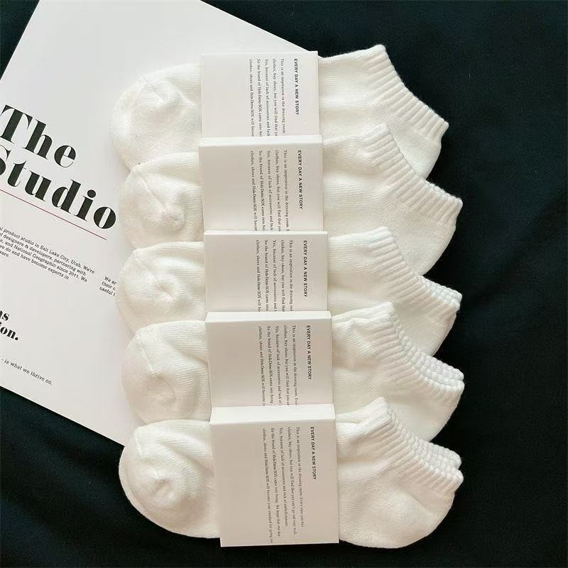 纯棉短袜男女通用四季适用吸汗防臭运动潮流款