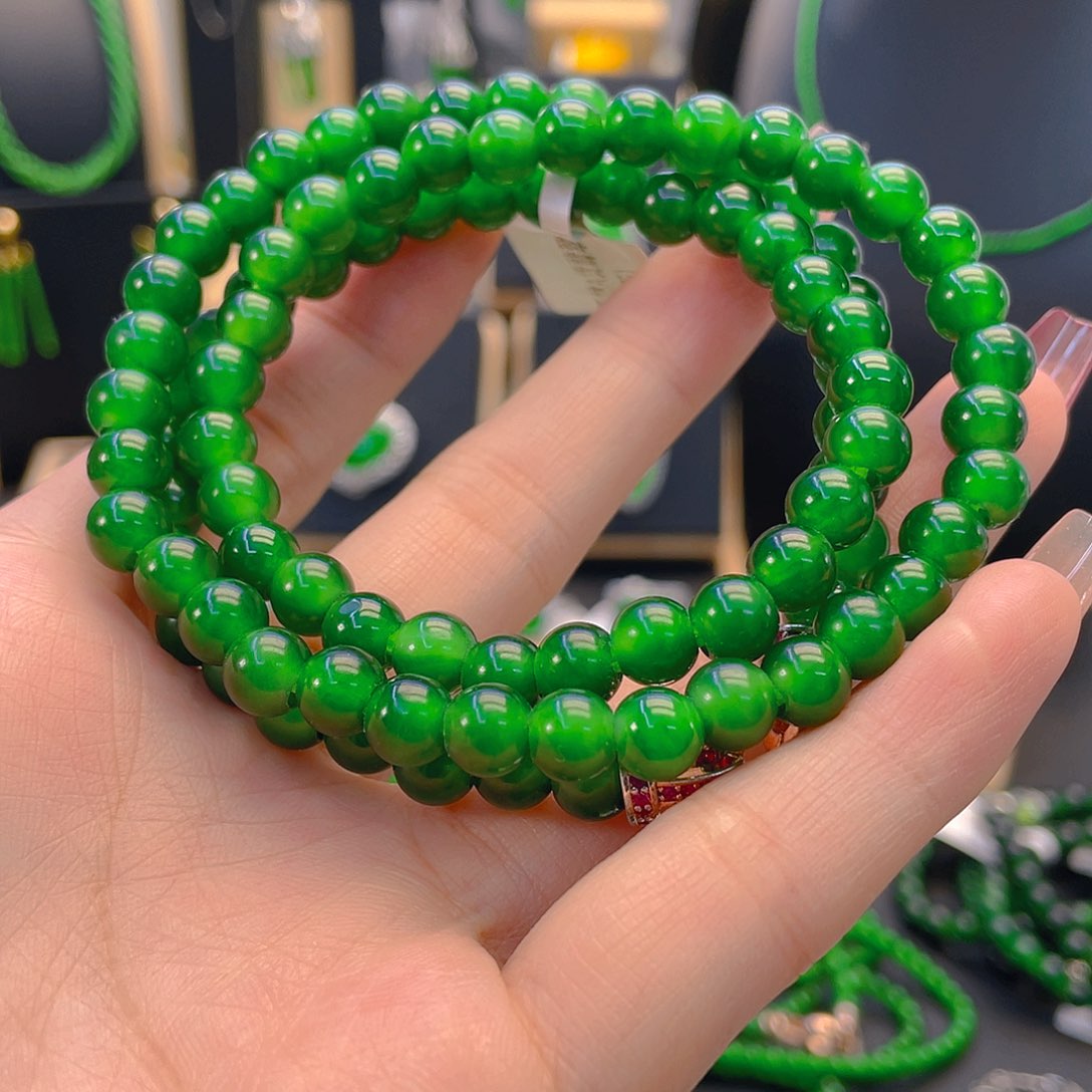 翡翠项链银S925镶嵌卡7