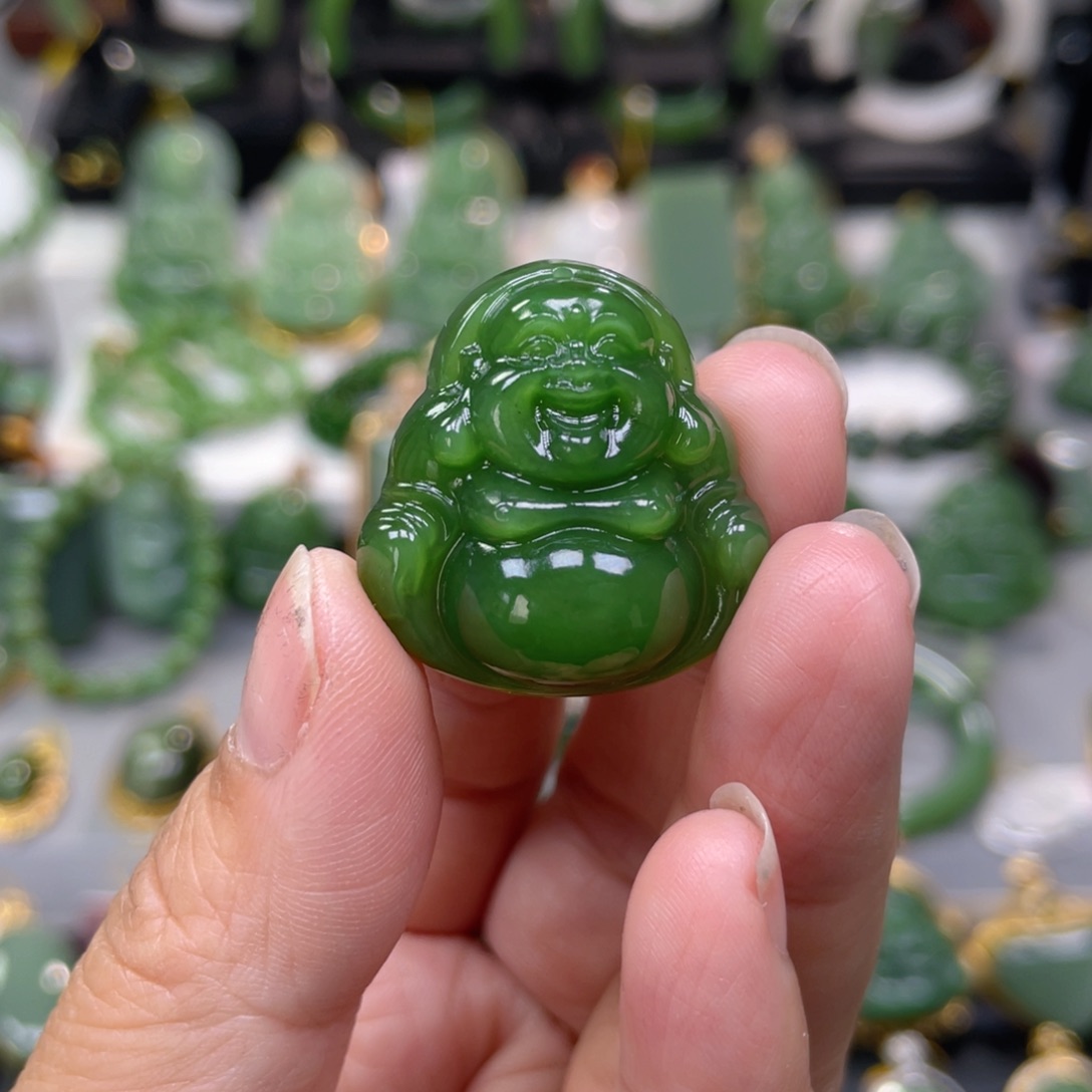 和田玉（碧玉）未镶嵌吊坠(不含链)