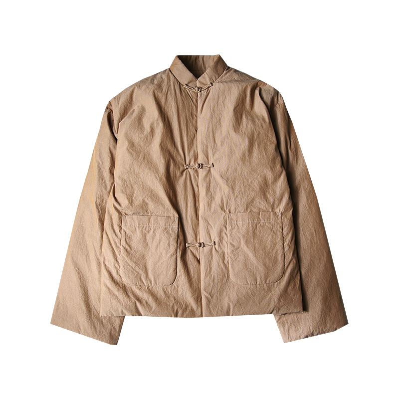 6753复古改良唐装加厚保暖白鸭绒羽绒服小个子短款棉服外套