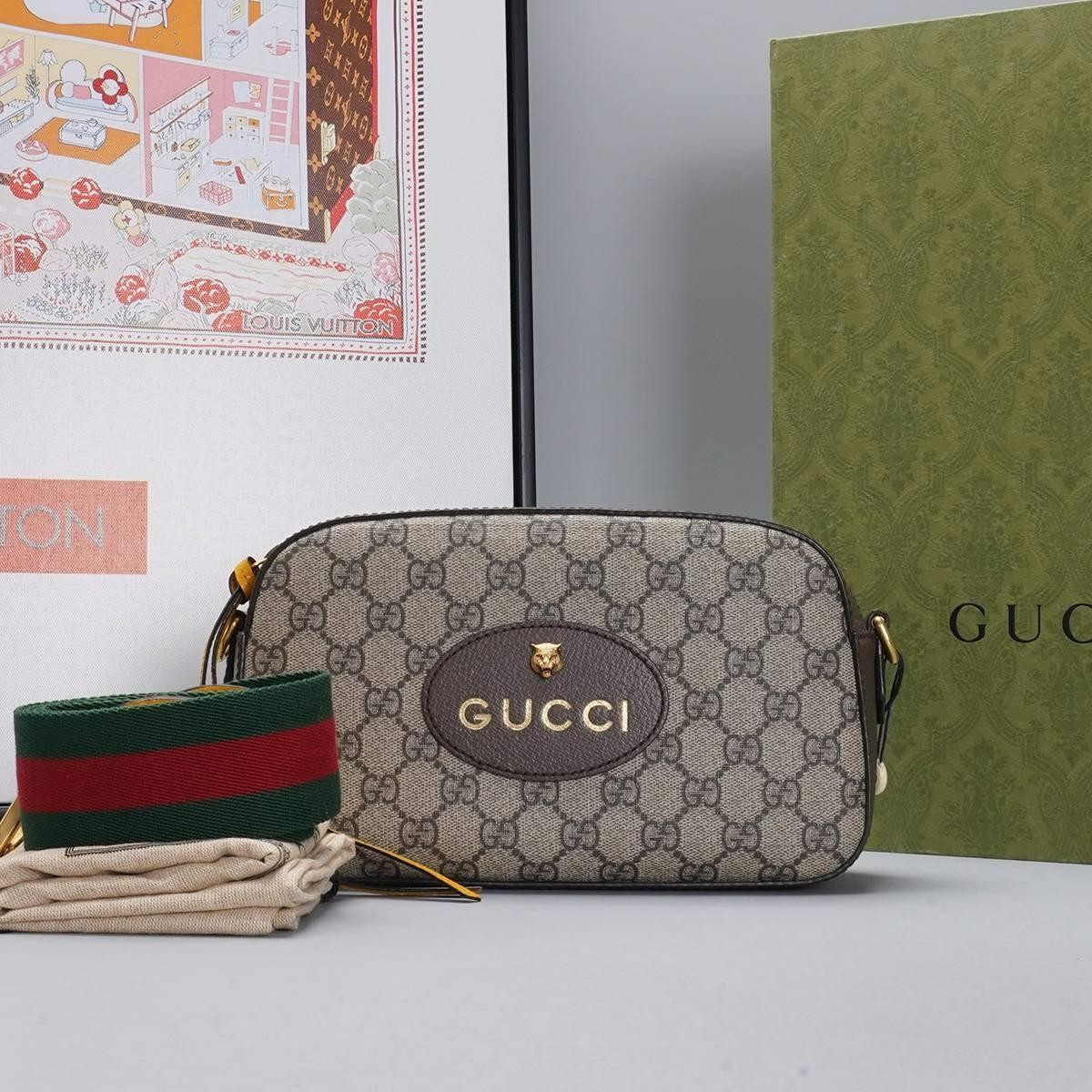 99新 GUCCI/古驰  【总仓】虎头相机包新款皮内里/BGH005880001