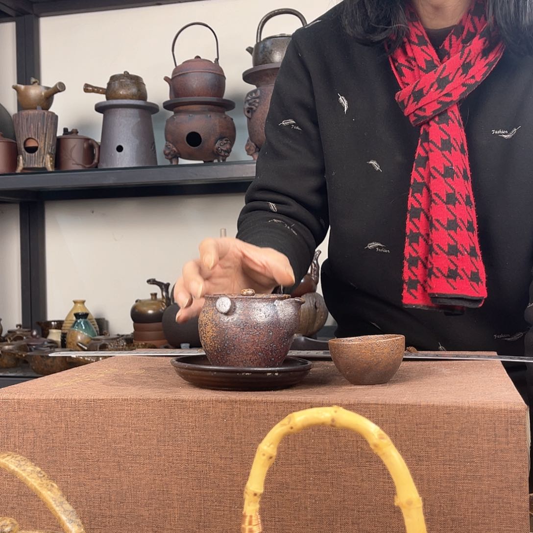 紫泥茶壶紫砂粗陶茶器