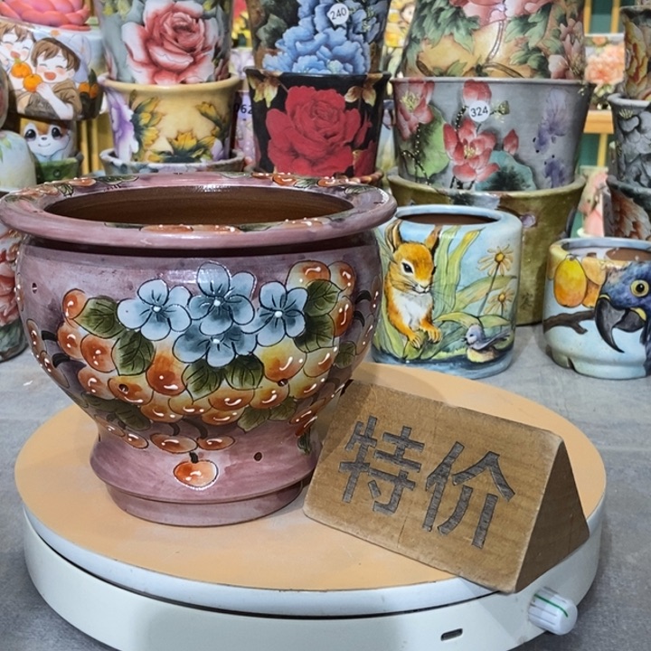 红陶景德镇艺术手绘作品