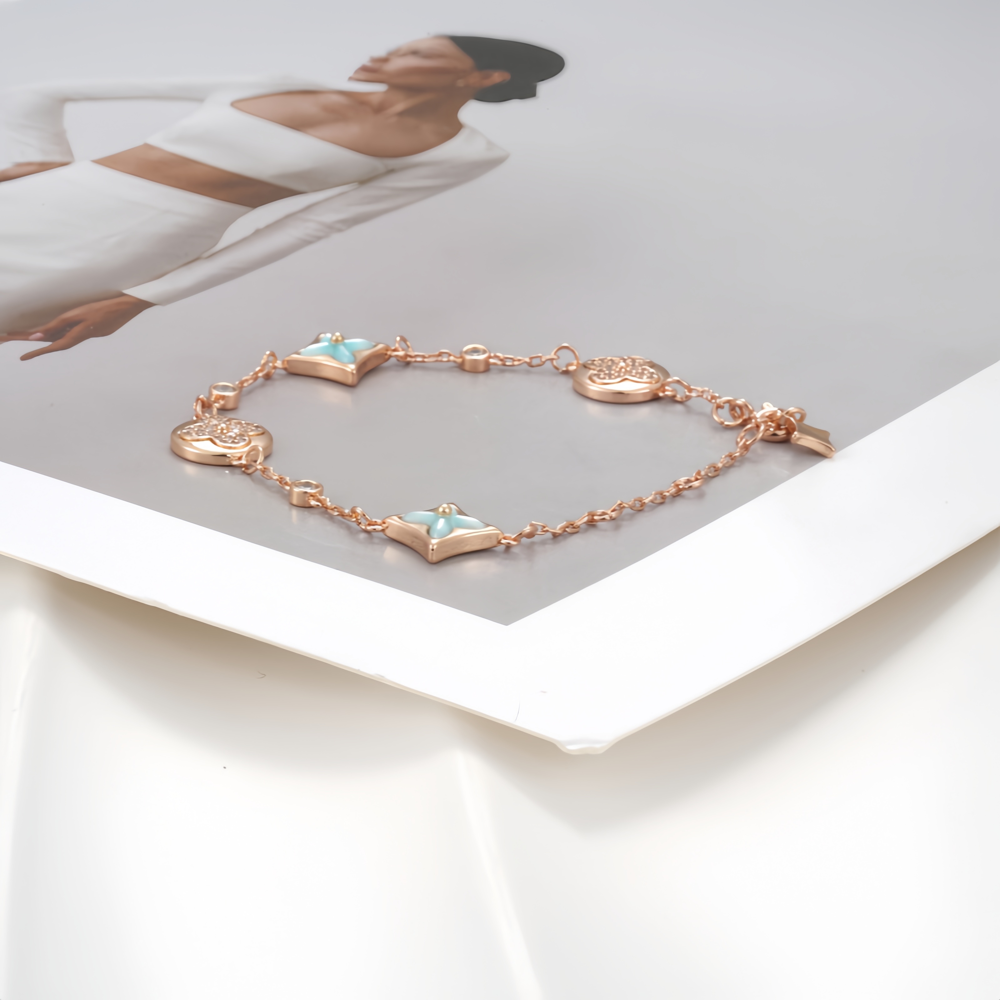 铜合金锆石手链 手链0326（链长13+5cm）