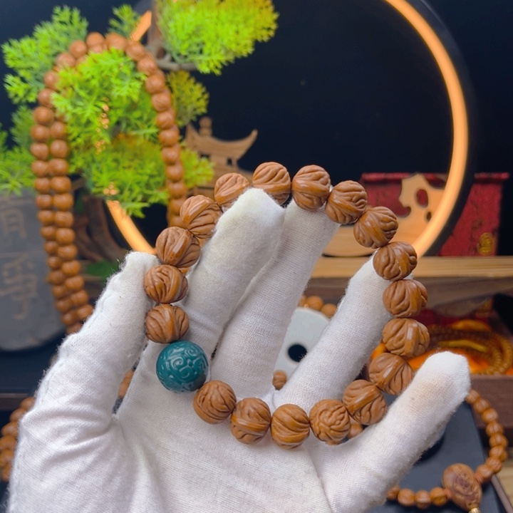 桃核吊坠L**森野生桃核单圈玉龙脊