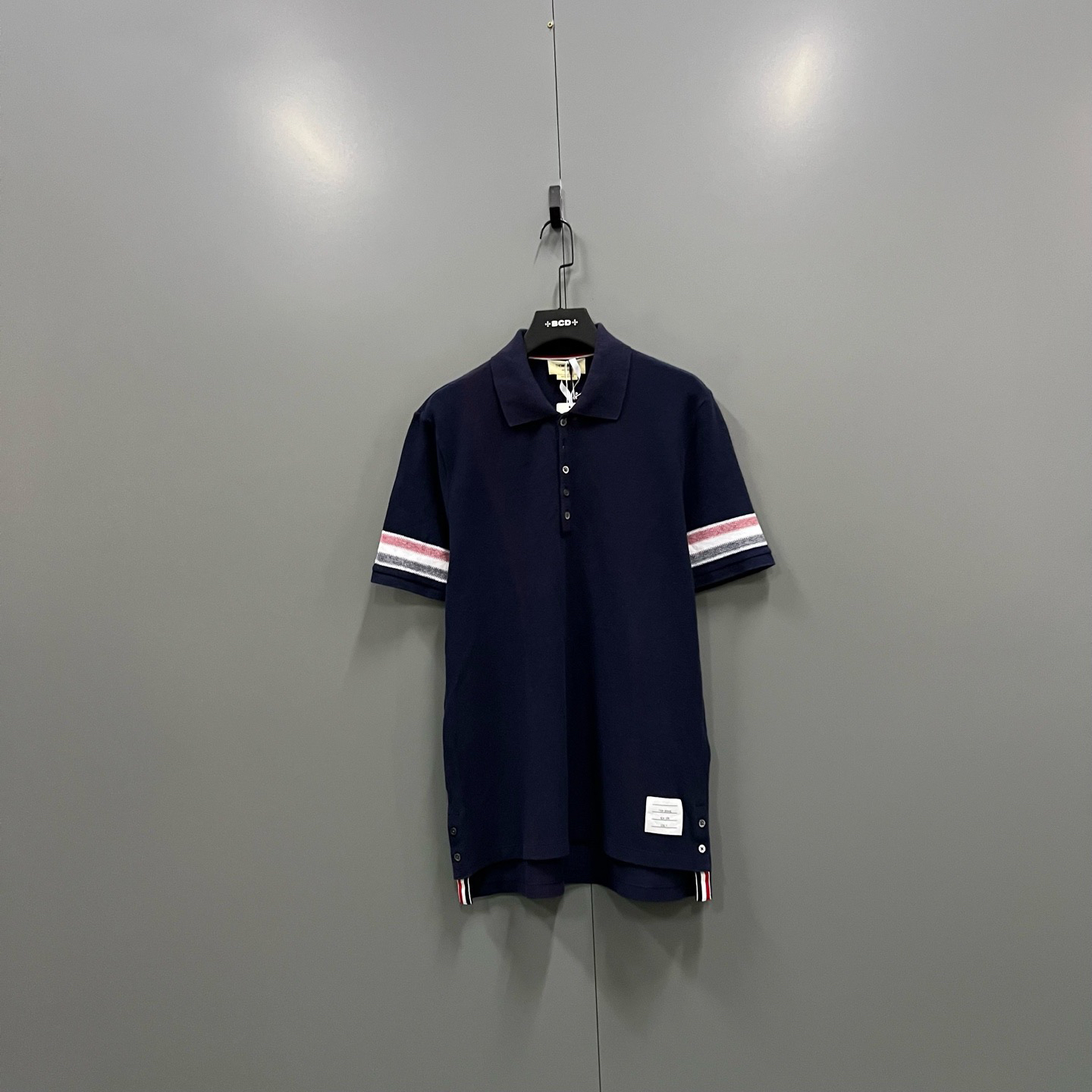 99新 maje 724 TB 拼色条纹贴标polo衫 4码 018589