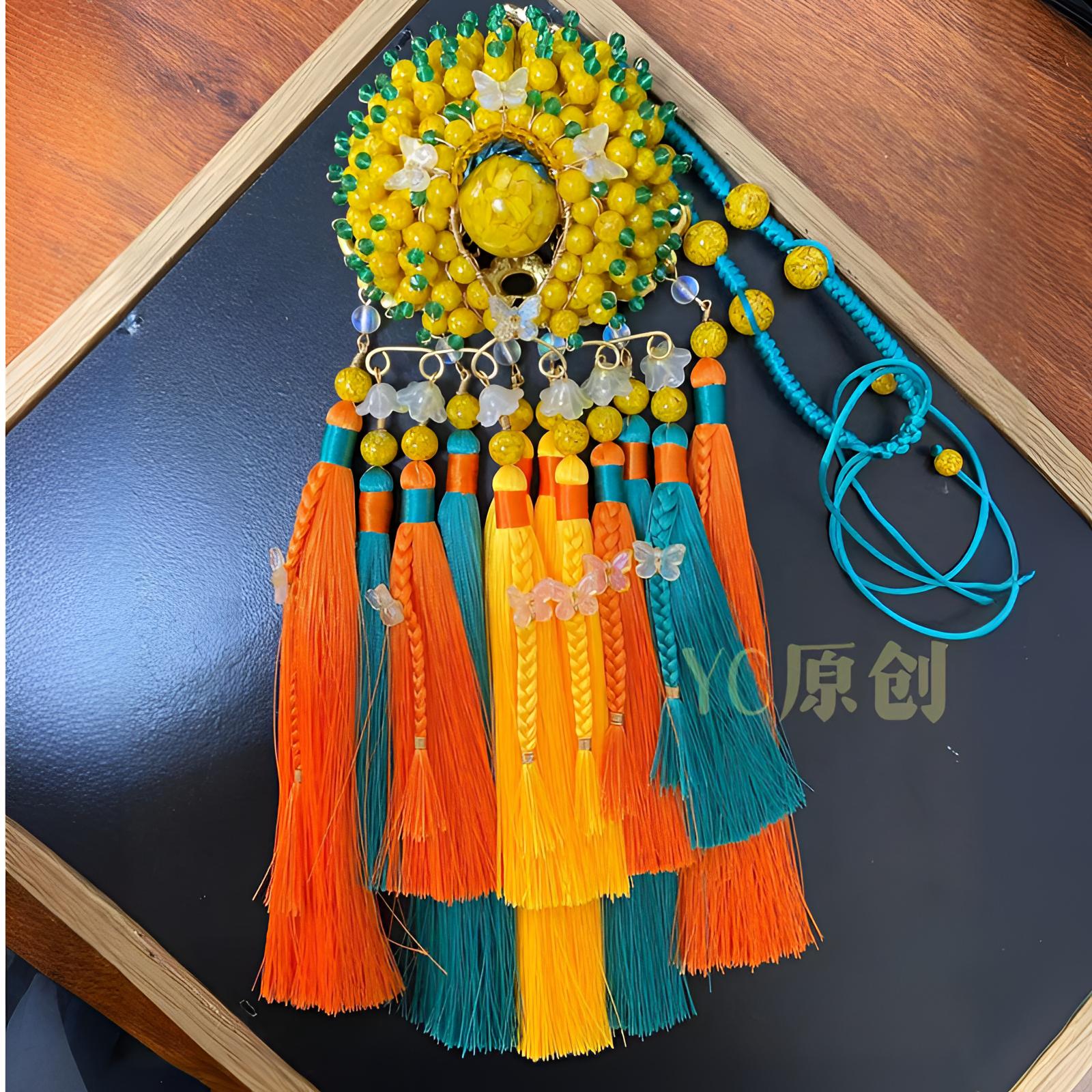 铜吊坠 刀马旦国潮国风手工饰品车挂吊坠A5094