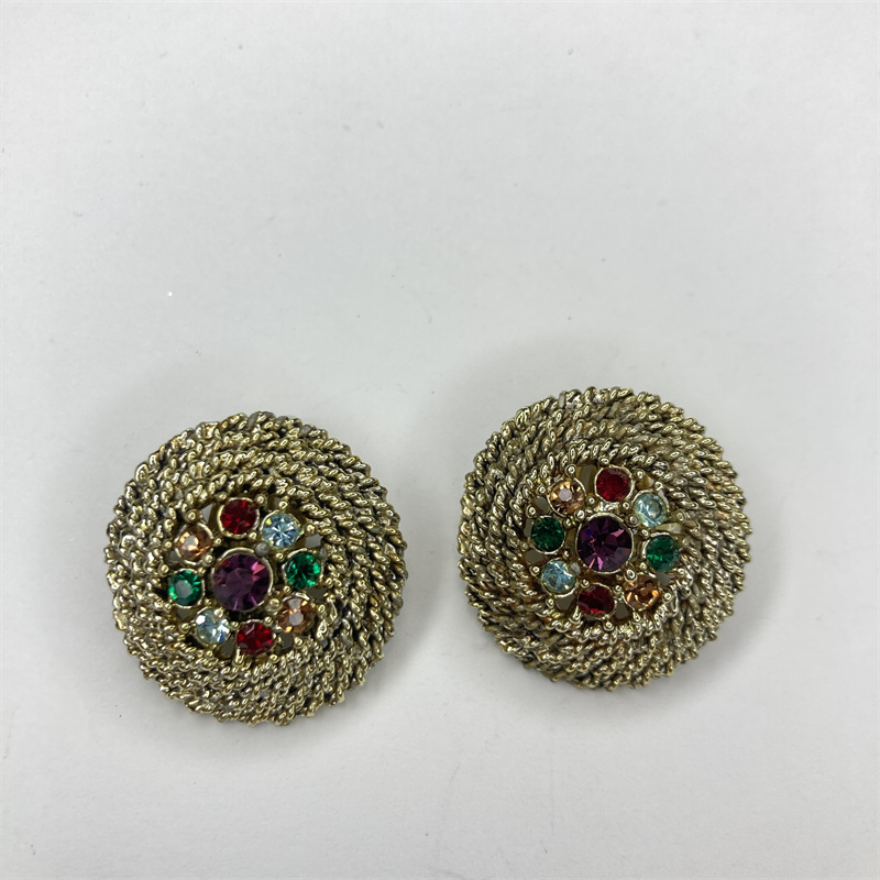 合金耳饰 judylee莱茵石编织耳夹2-18【2070114-041】