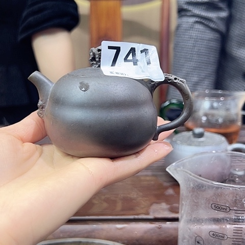 棉*糖戬谷龙窑坭兴陶柴烧茶壶741