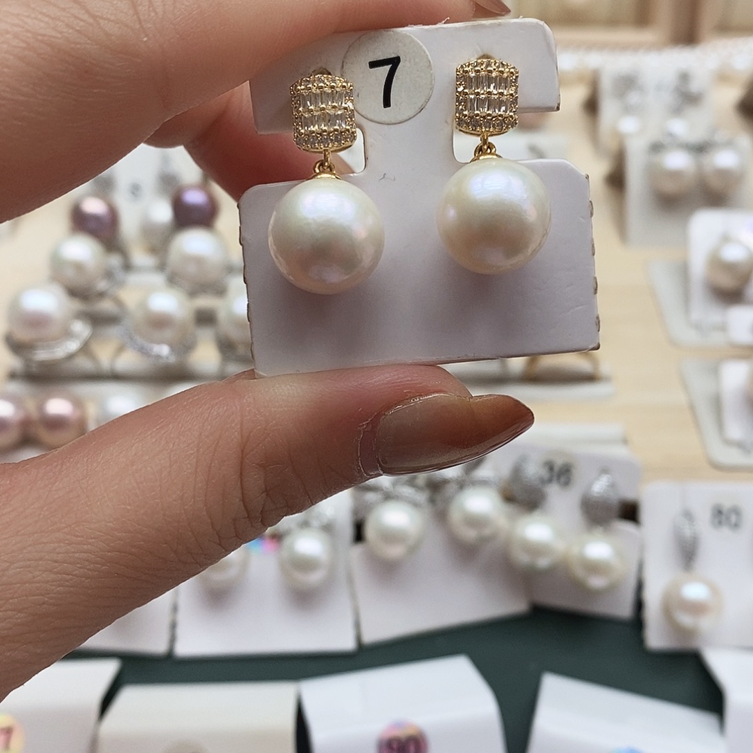 颈饰银S925镶嵌淡水珍珠