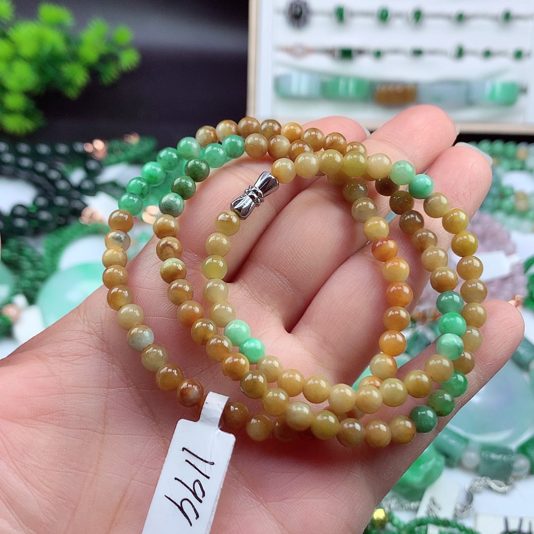 翡翠未镶嵌颈饰项链