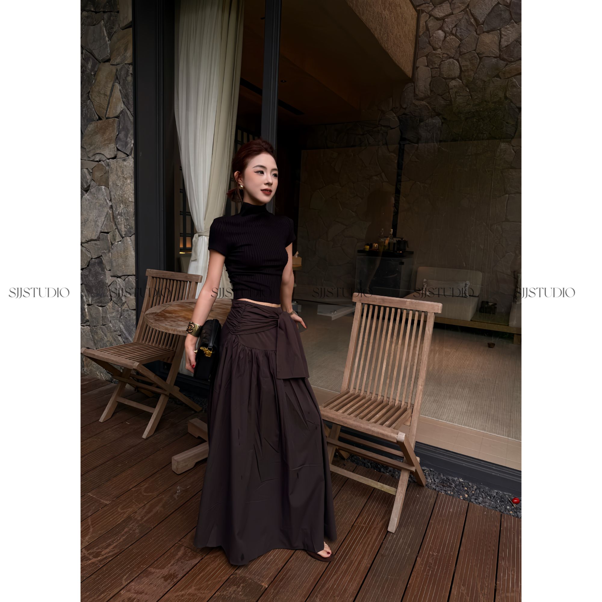 【娇娇私服定制】新款休闲中长裙腰带半身裙（裙长92）80166#