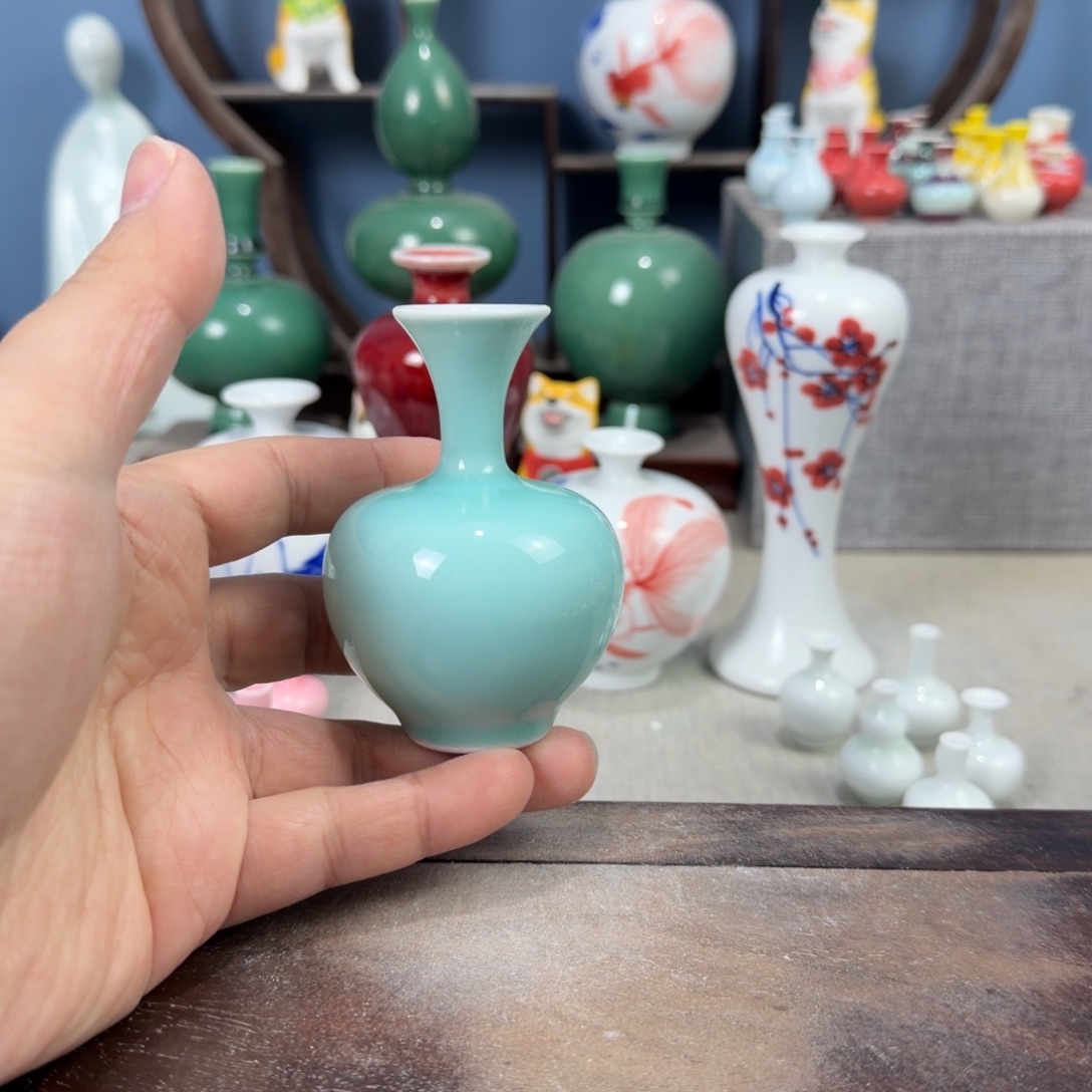 陶瓷手工小花器摆件