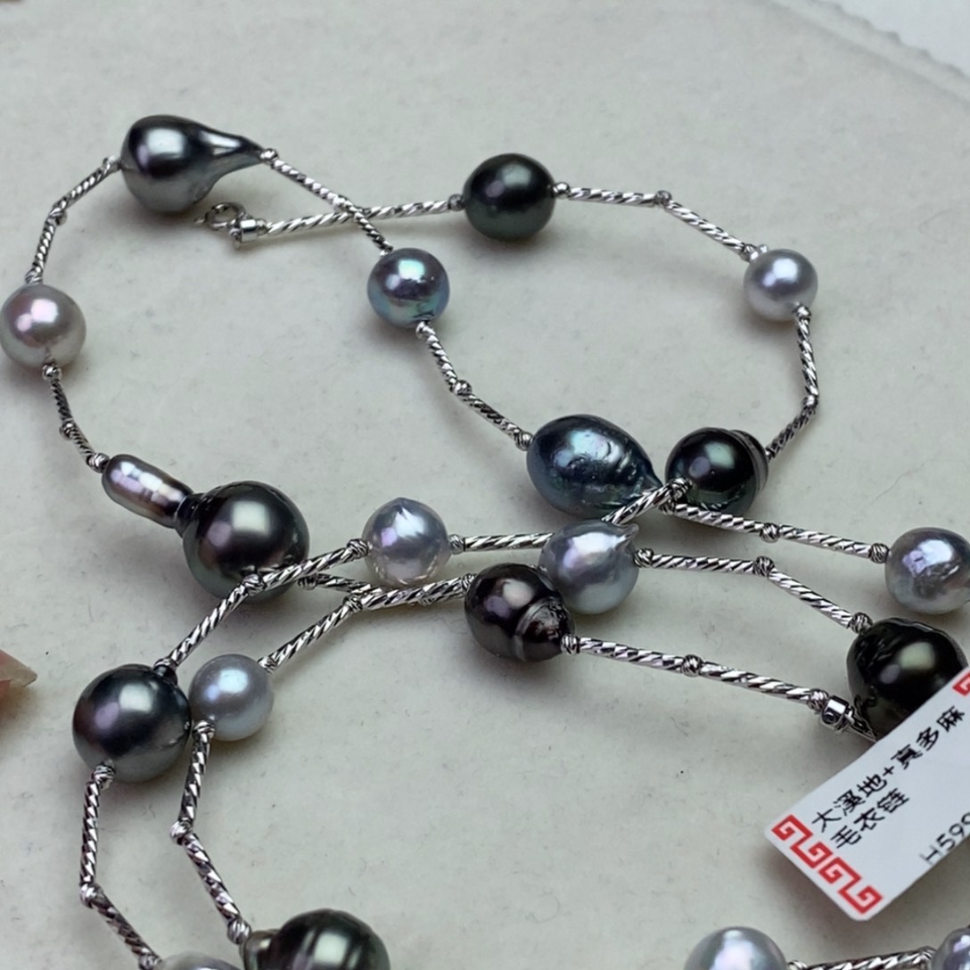 海水珍珠颈饰银S925镶嵌