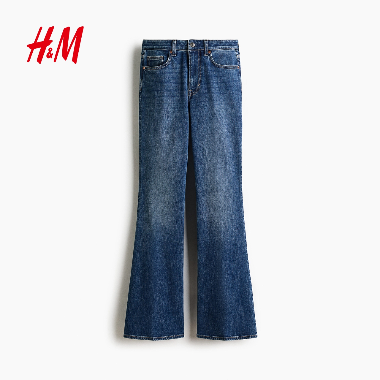 HM2025冬季新款女装高腰喇叭牛仔裤1302894
