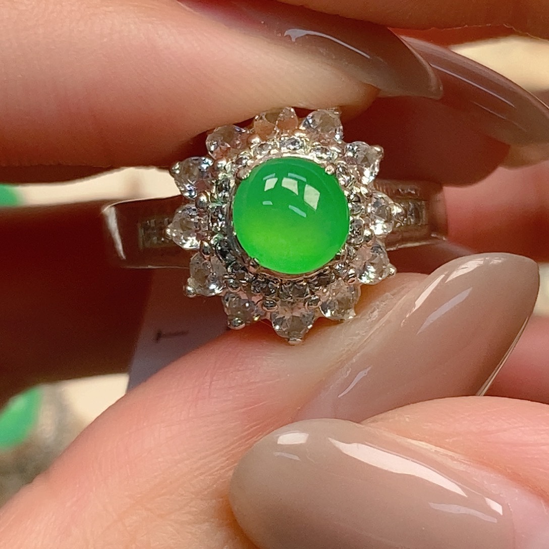 霞***厂翡翠裸石翡翠蛋面