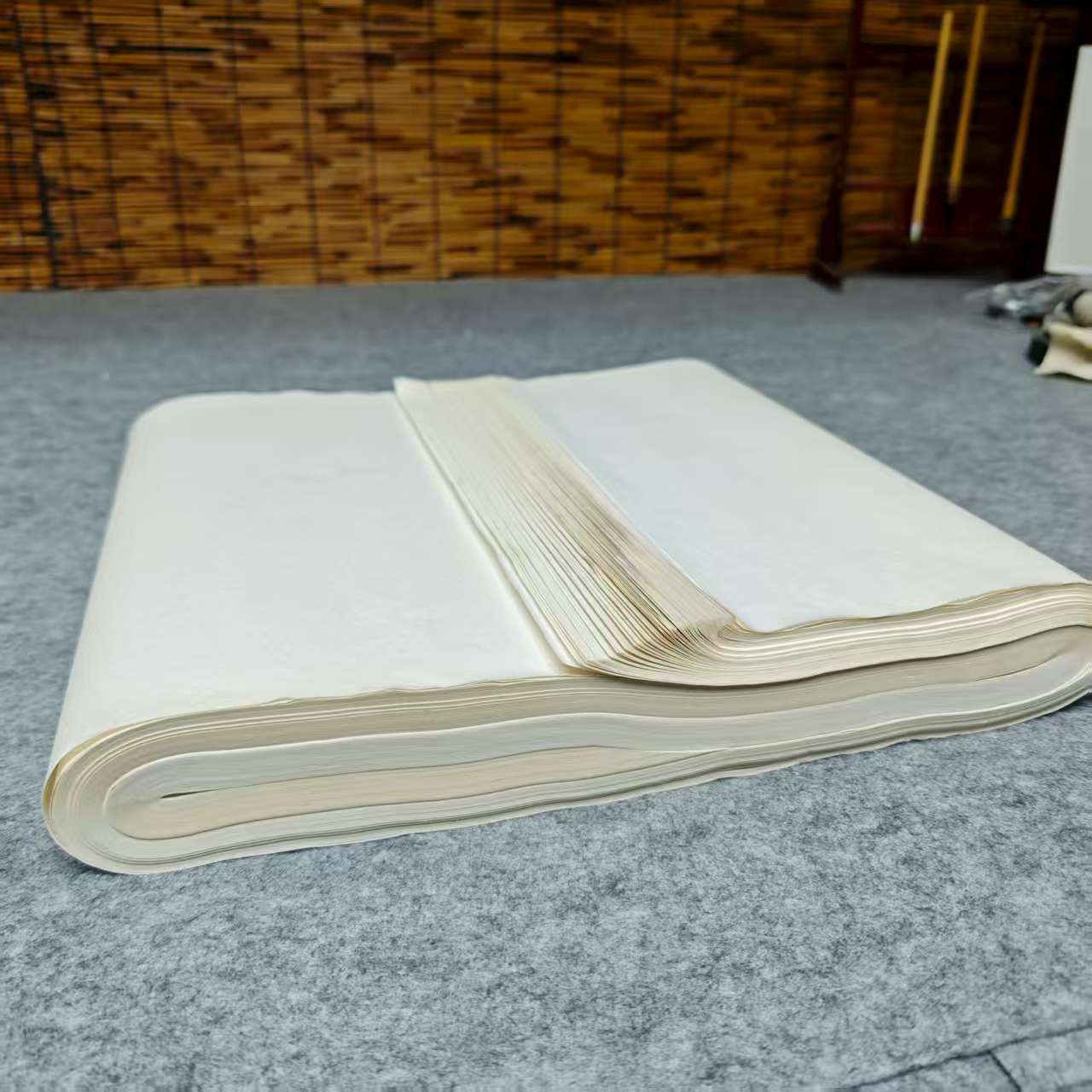 四尺对开100张仿古楮皮纸半生熟xh