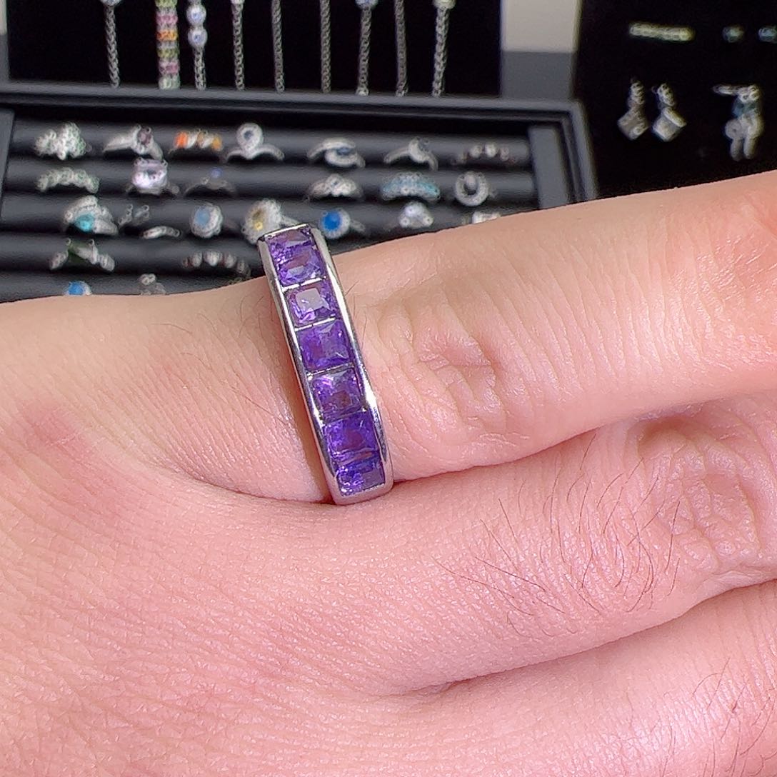 紫晶珠宝半成品银S925镶嵌