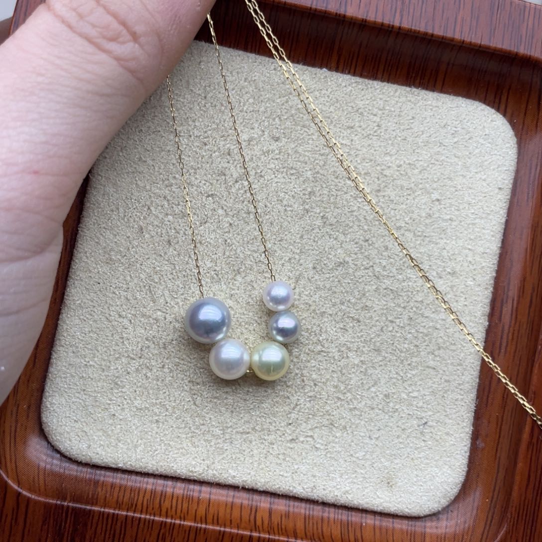 套链海水珍珠18K金镶嵌D149