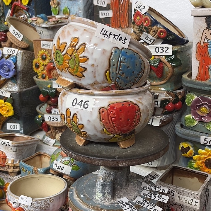 粗陶材质多肉花盆