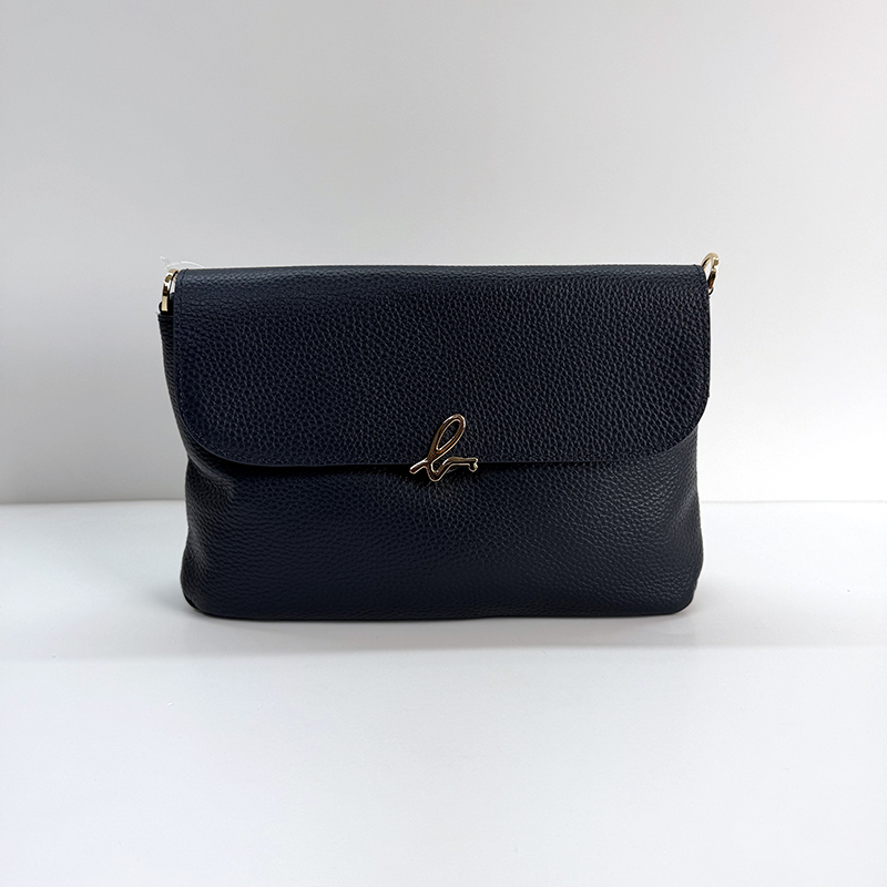 ab家b金属logo真皮单肩斜挎通勤女包