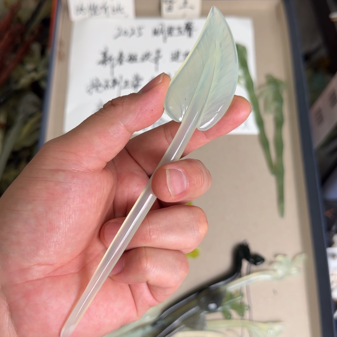 岫玉发饰未镶嵌明君玉簪贼拉好看