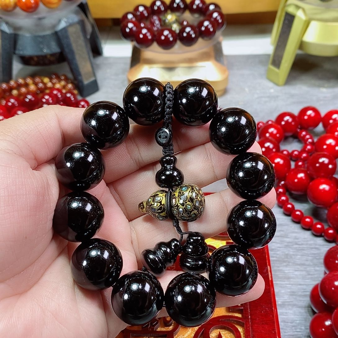 贝壳杉（血龙木）手串/手链只**夕雷击料血龙木20