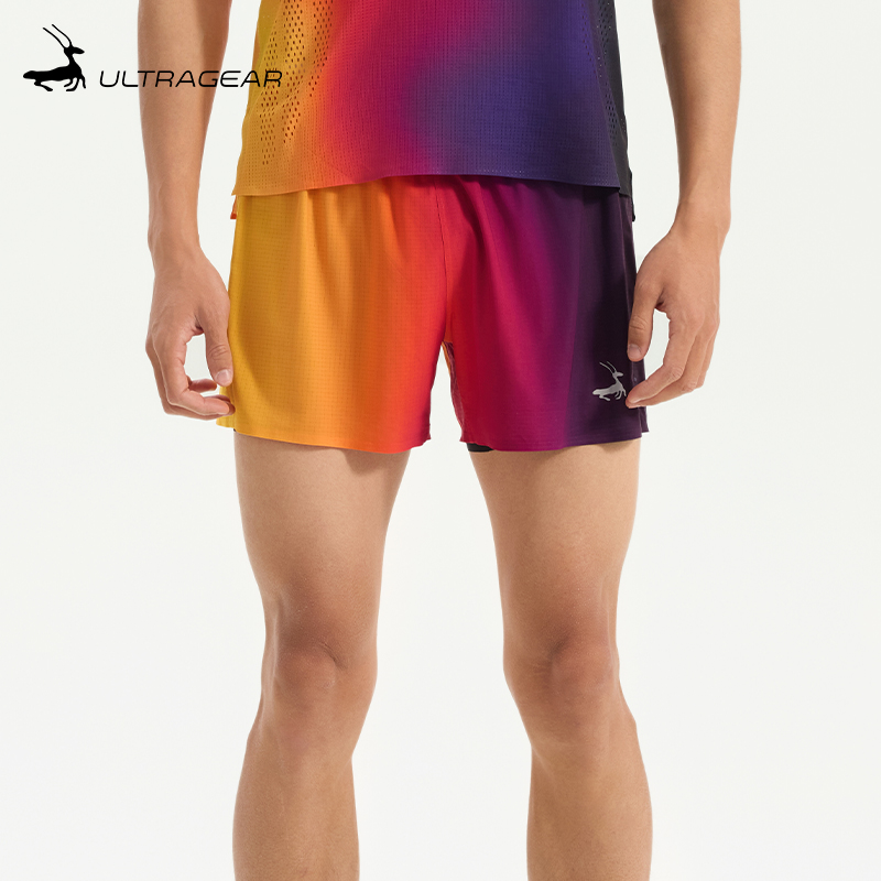 「风神四代」UltraGear优极男款时空炫彩短裤 马拉松跑步训练轻盈