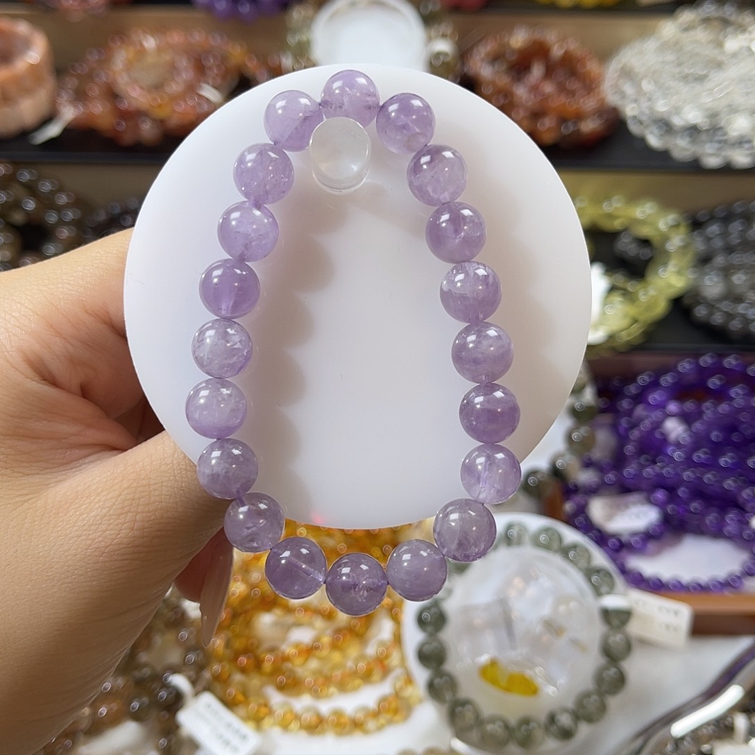 手串未镶嵌水晶香芋紫水 10+