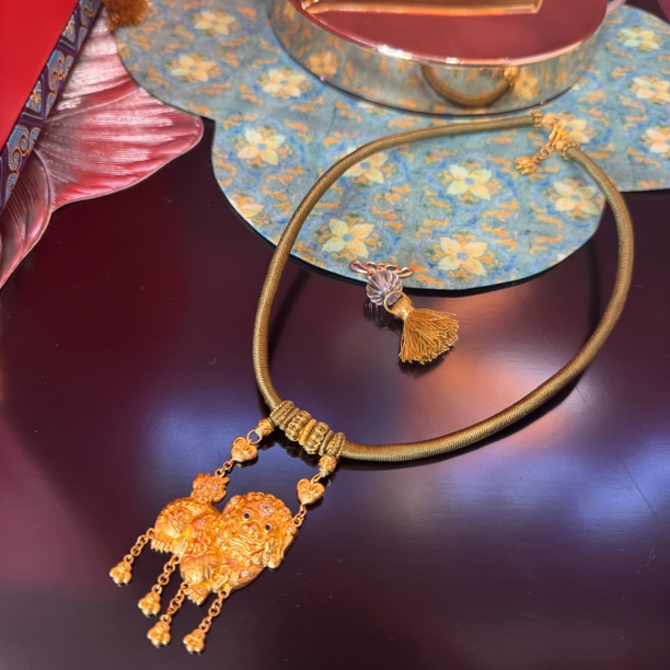 岳福珠宝足金设计款套链