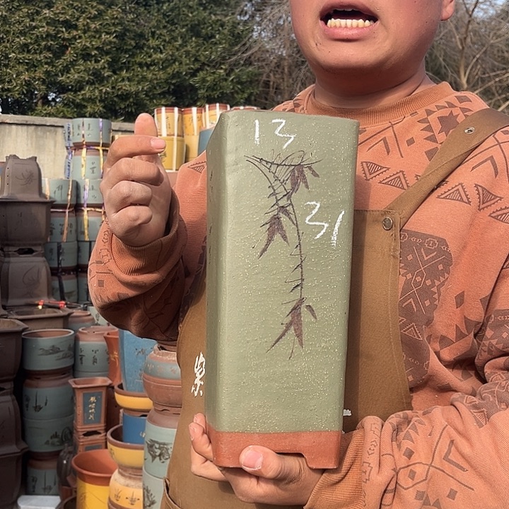 紫砂紫砂花盆盆栽