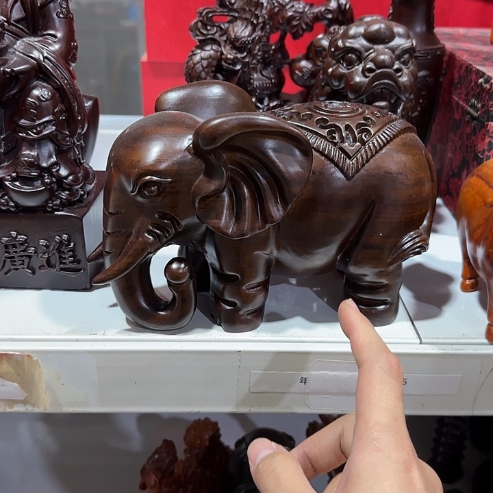 木黑檀木25福财象一只