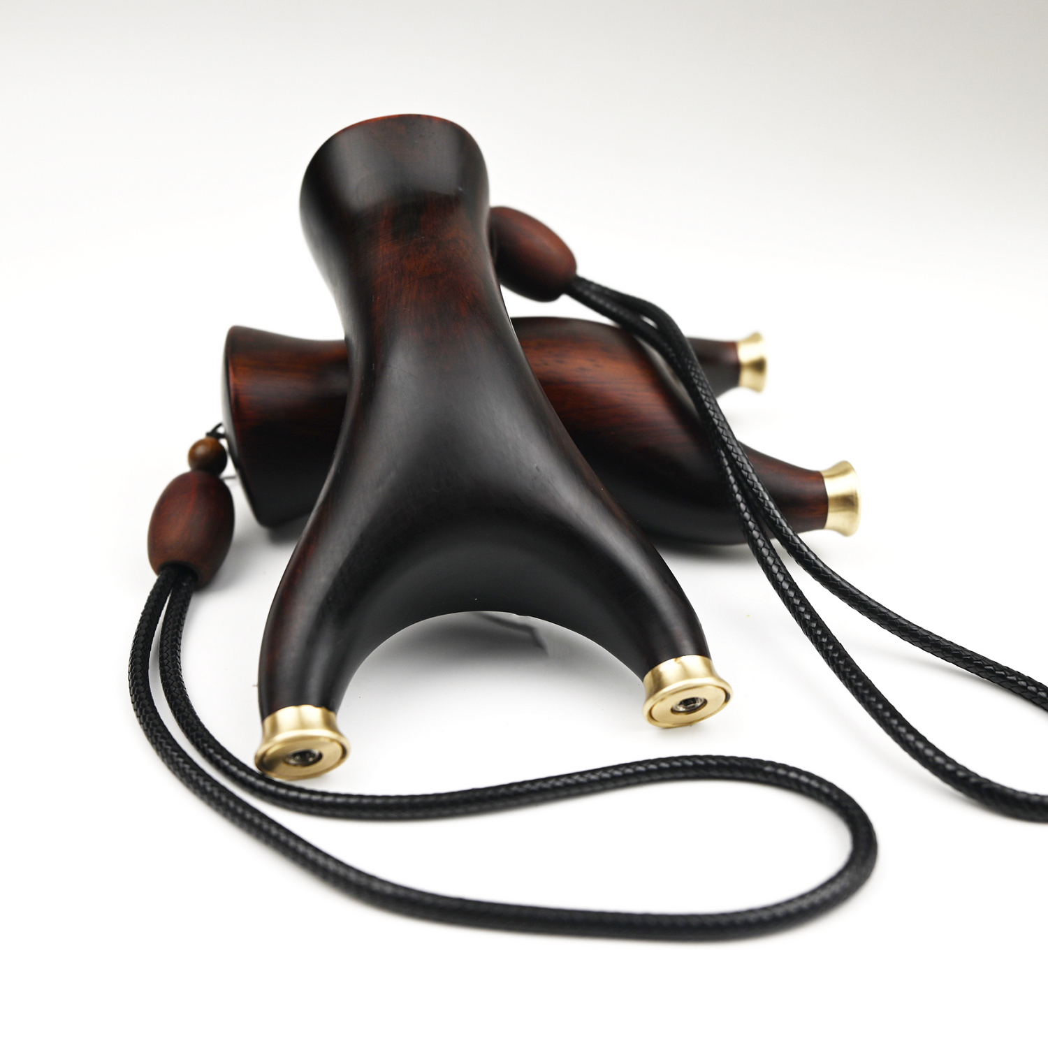 新品老料高密紫檀块压不掉毛飞虎弹弓带绳（75.15左右）