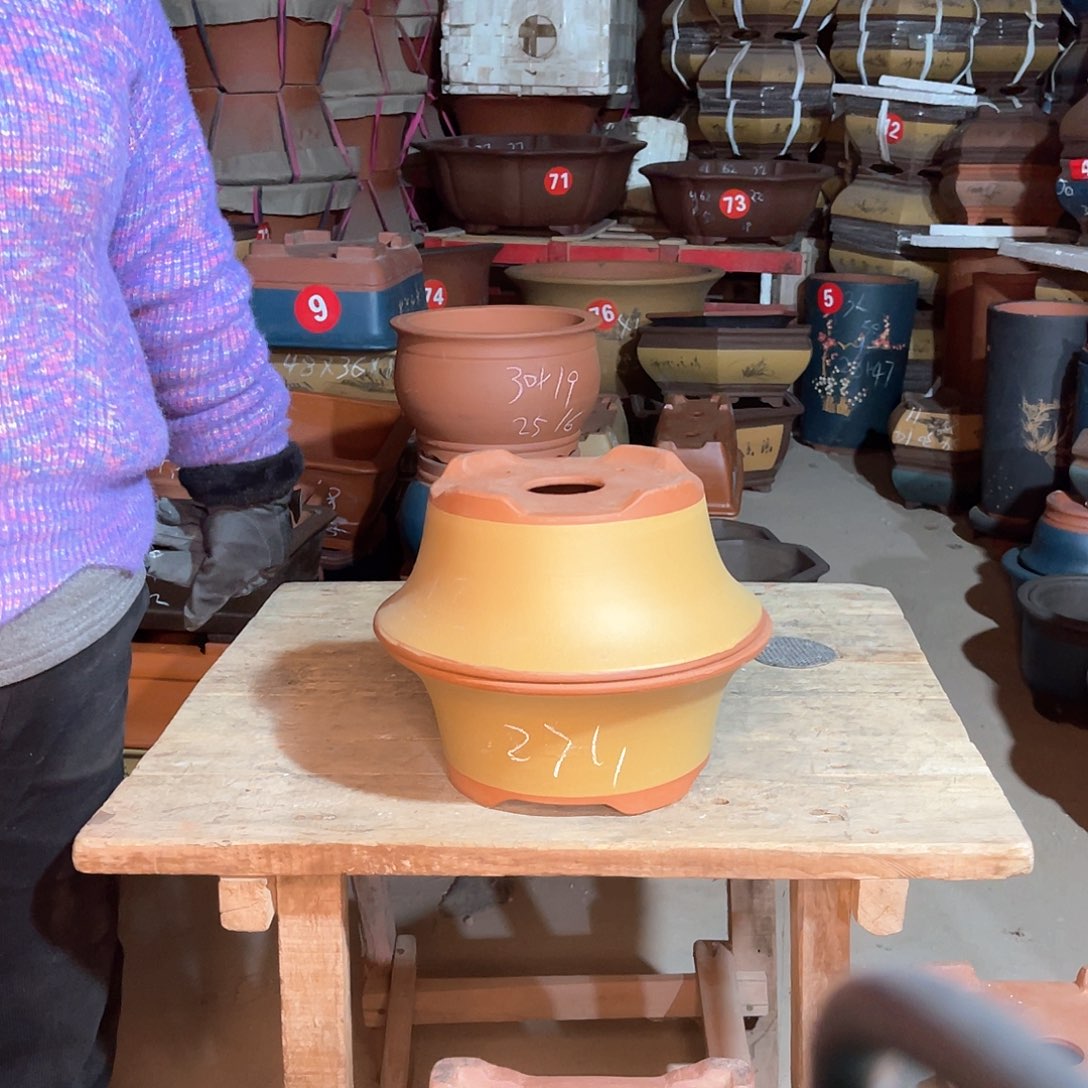 紫砂花盆碗盆两个