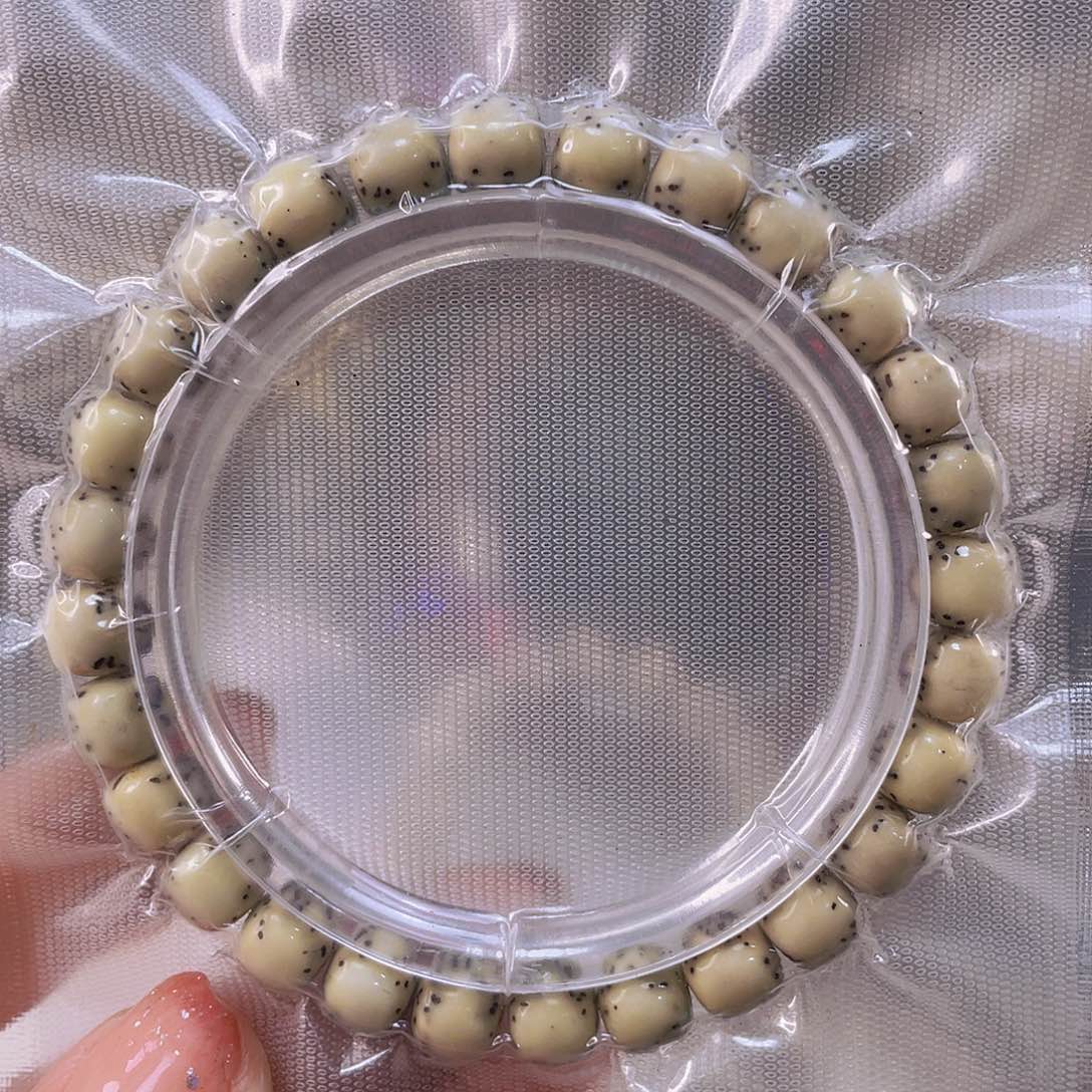 星月菩提手串丞*石玉料绿背河豚尺寸8/7