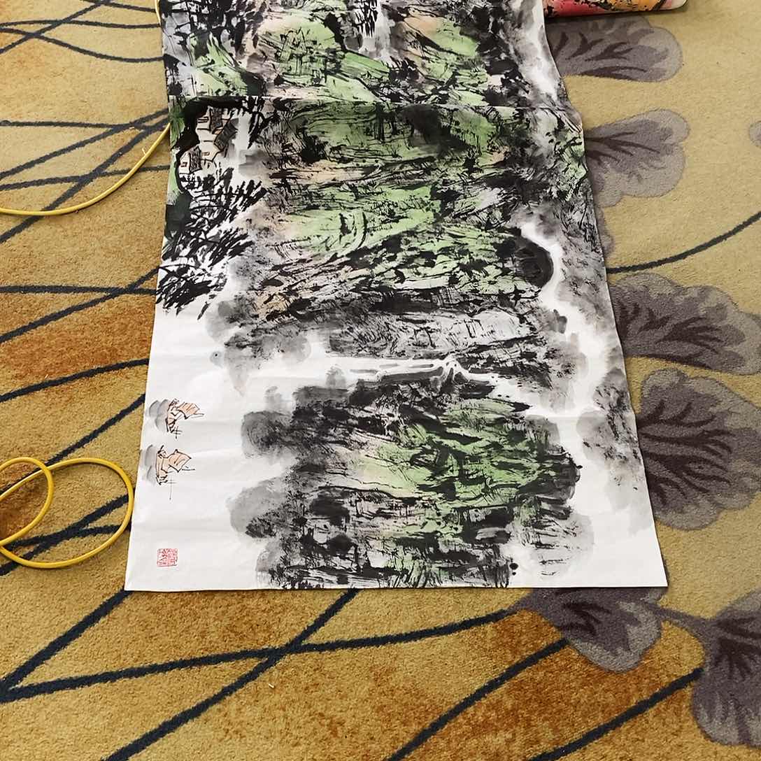国画柳**人葛兆秀70.180手绘画心